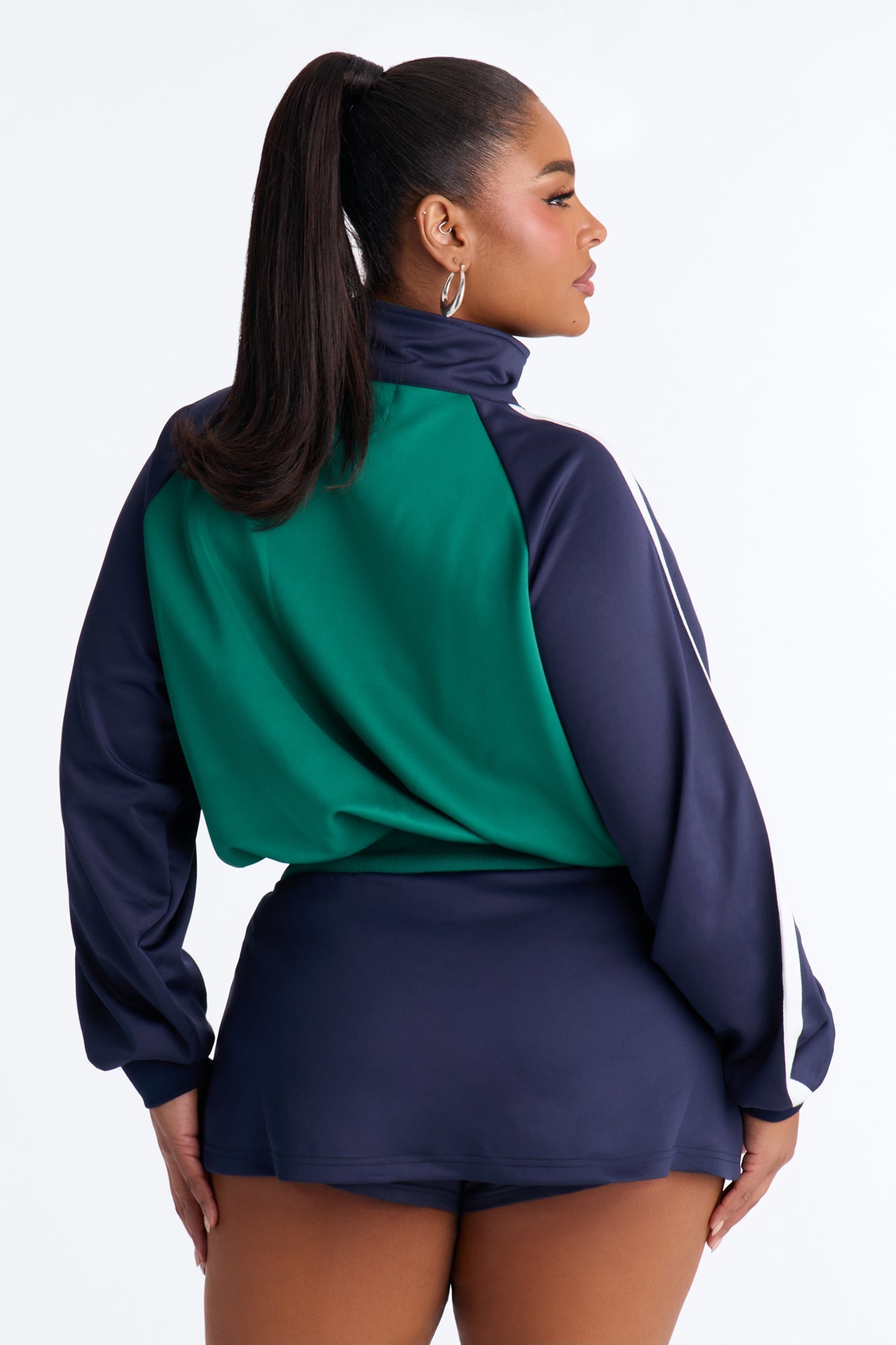 Cool And Sporty Track Jacket - Green/combo