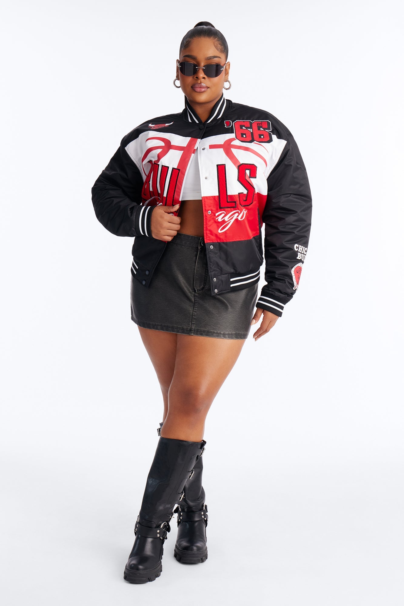 NBA Chicago Bulls Twill Jacket - Black