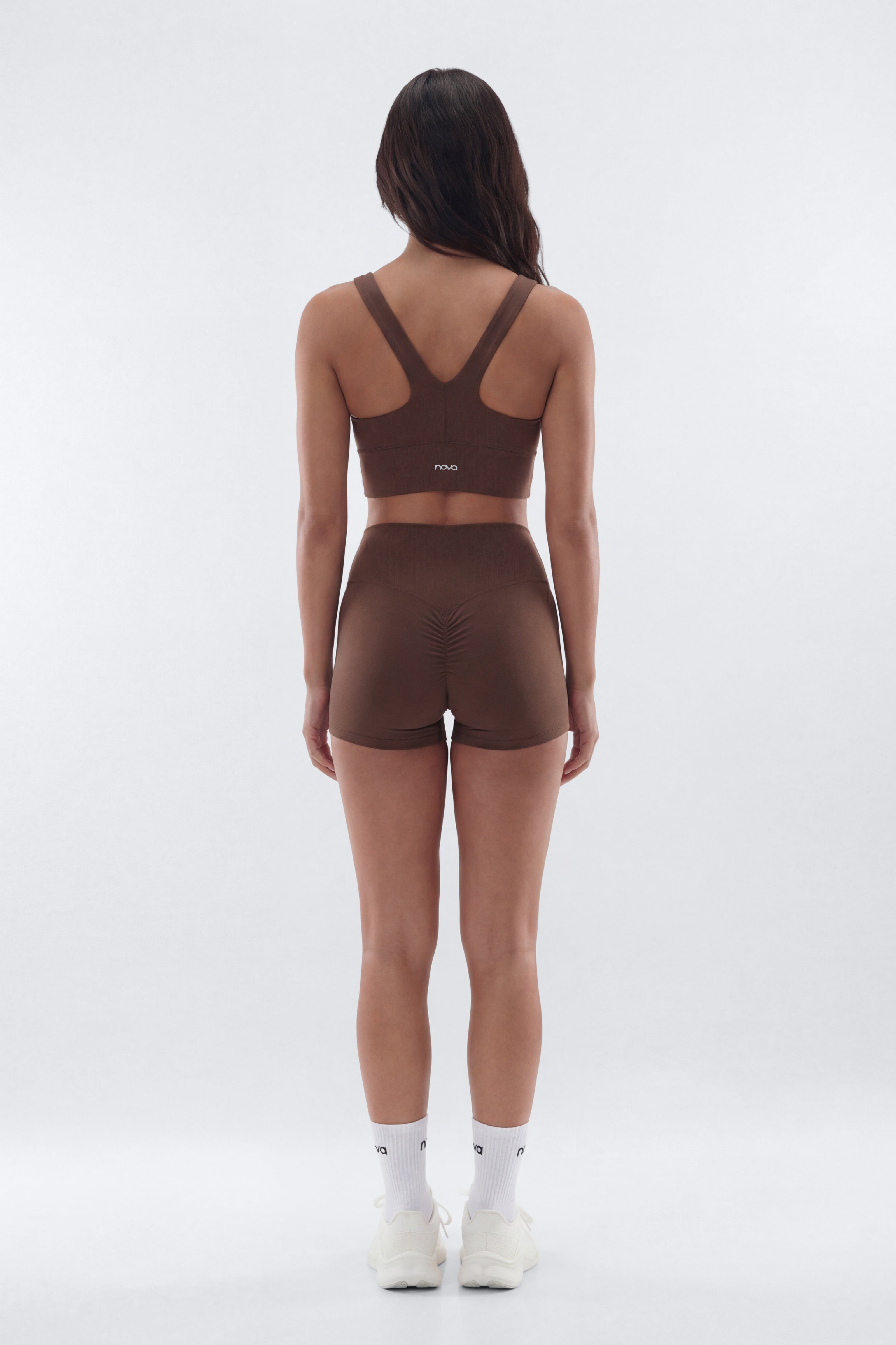 CloudForm™ 3″ Invisible Scrunch Biker Short - Brown