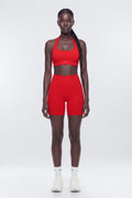 SeamlessLift™ 5″ High Rise Biker Short - Red
