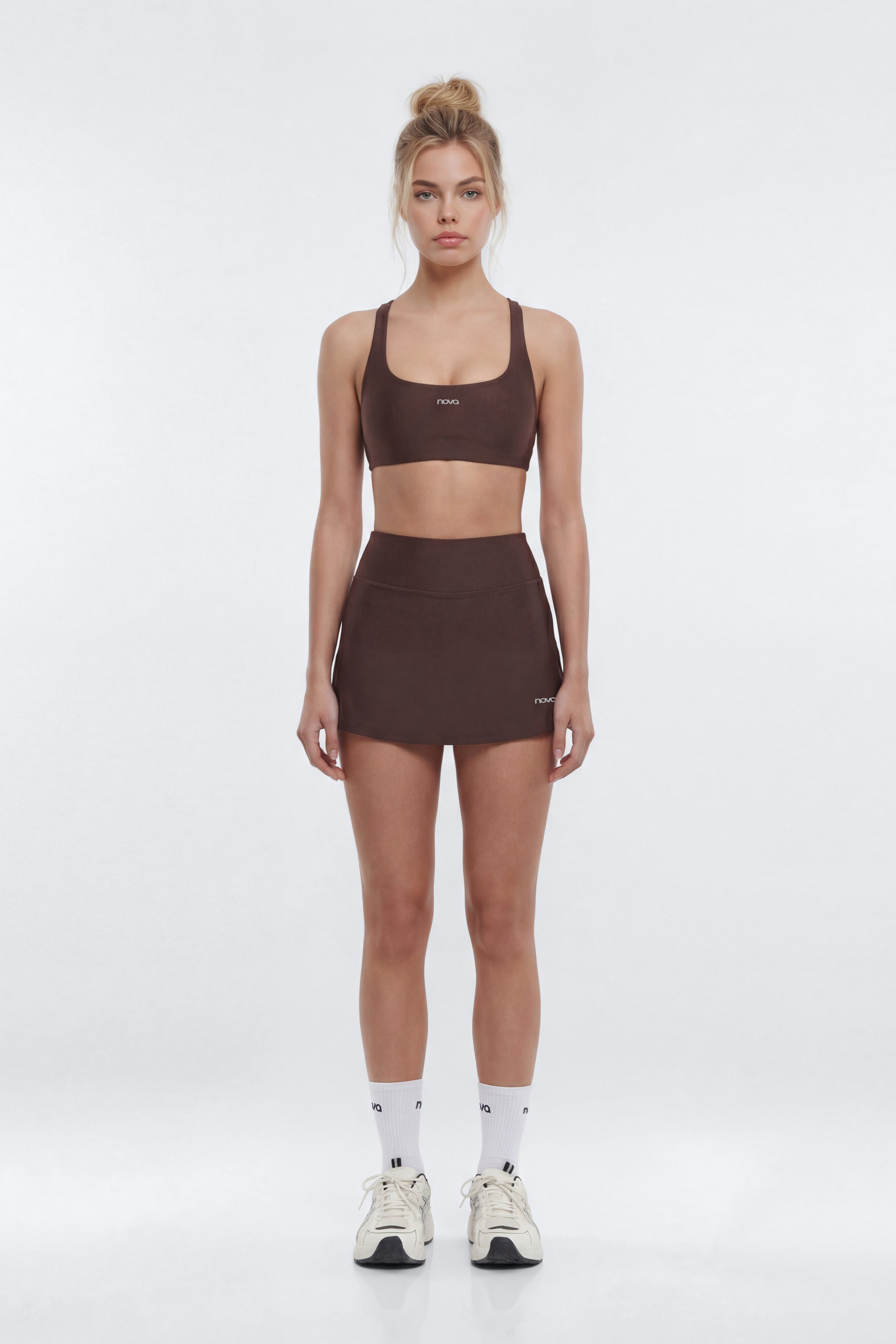 AirSculpt™ Mid Rise Mini Skort - Brown