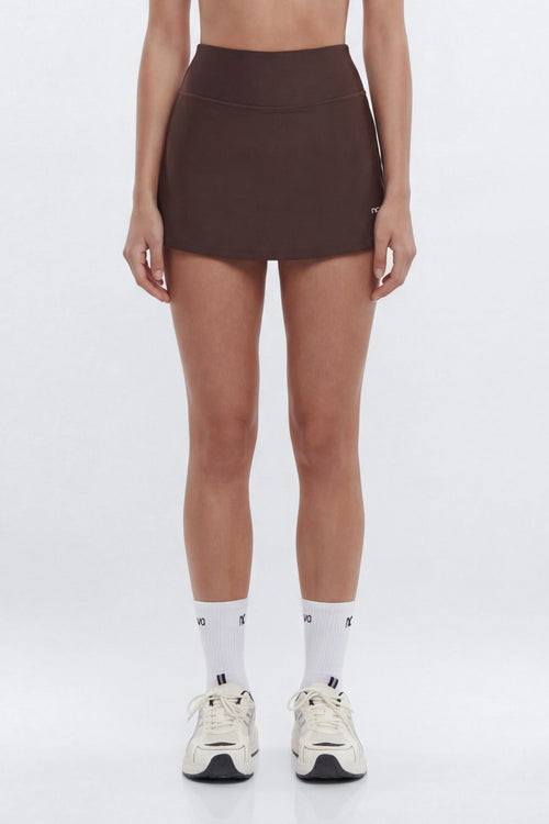 AirSculpt™ Mid Rise Mini Skort - Brown