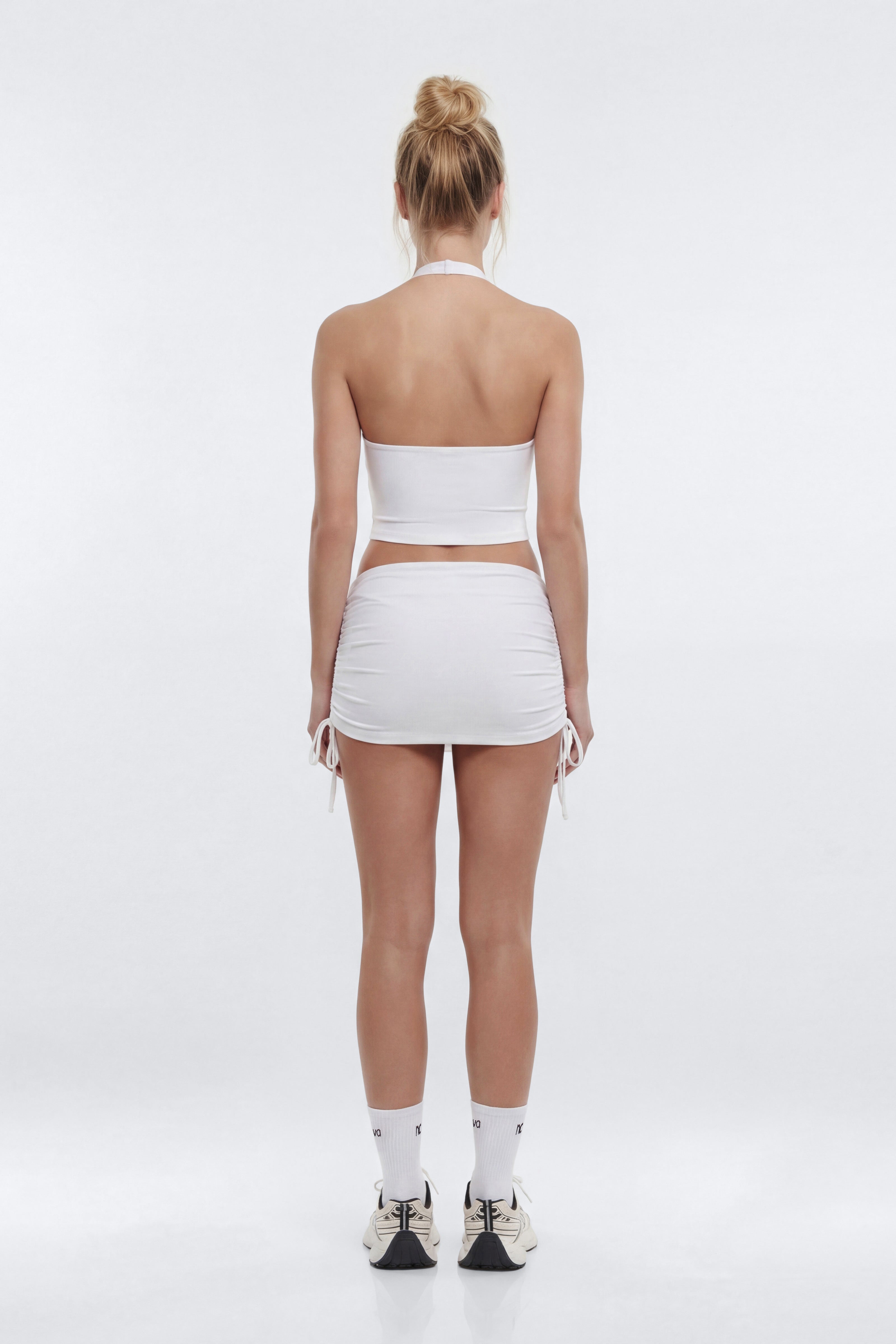 ButterSoft™ Side Ruched Skort - White