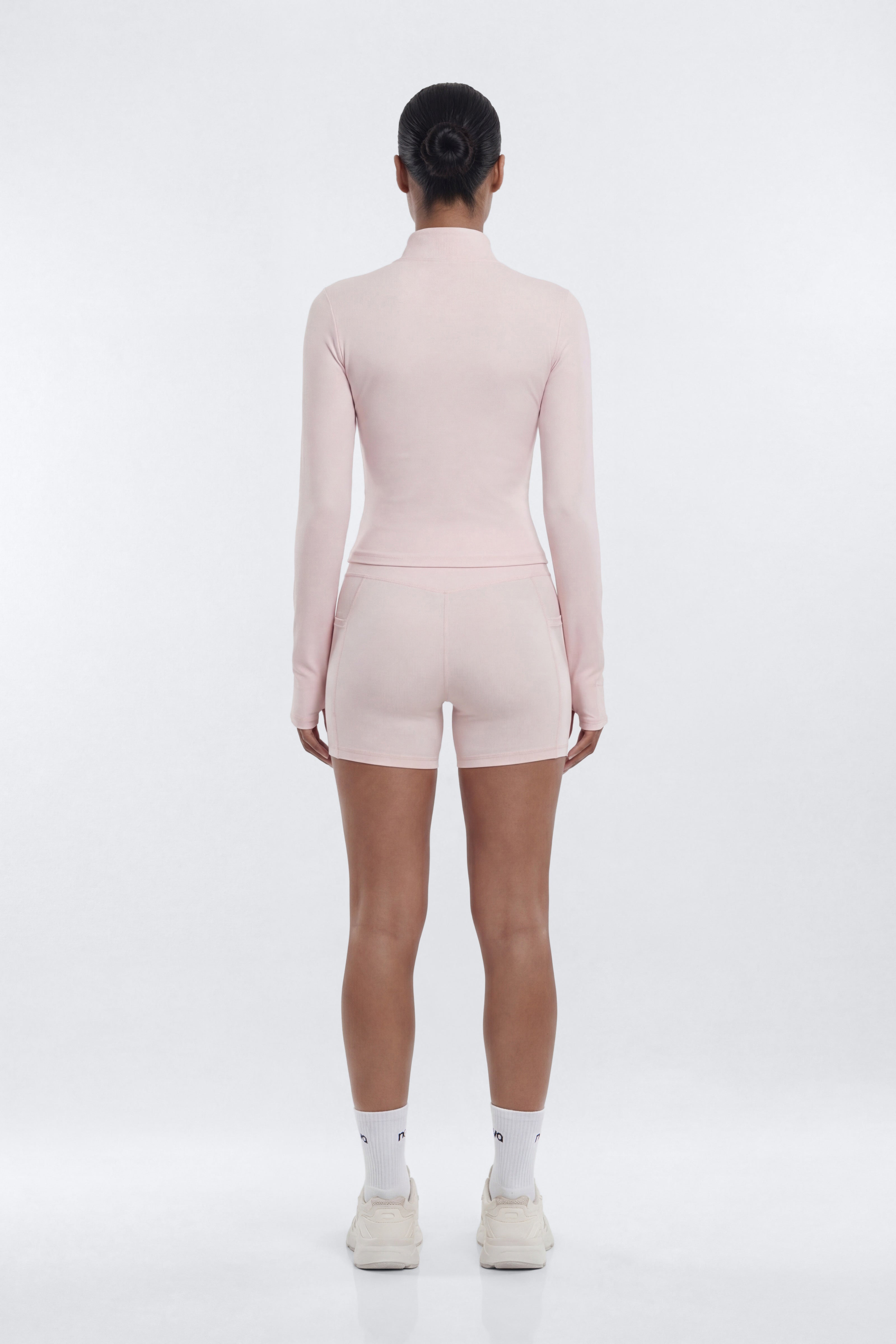 CloudForm™ High Waist 5″ Side Pocket Biker Short - Pink