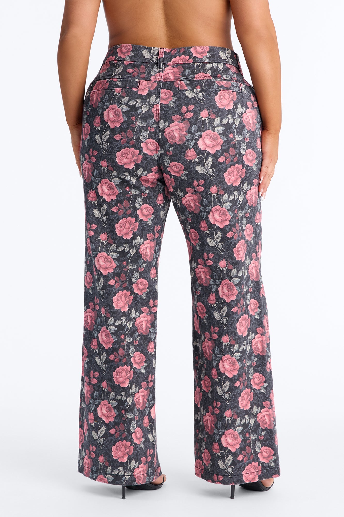 Garden Of Love Trouser Wide Leg Jeans - Black/combo