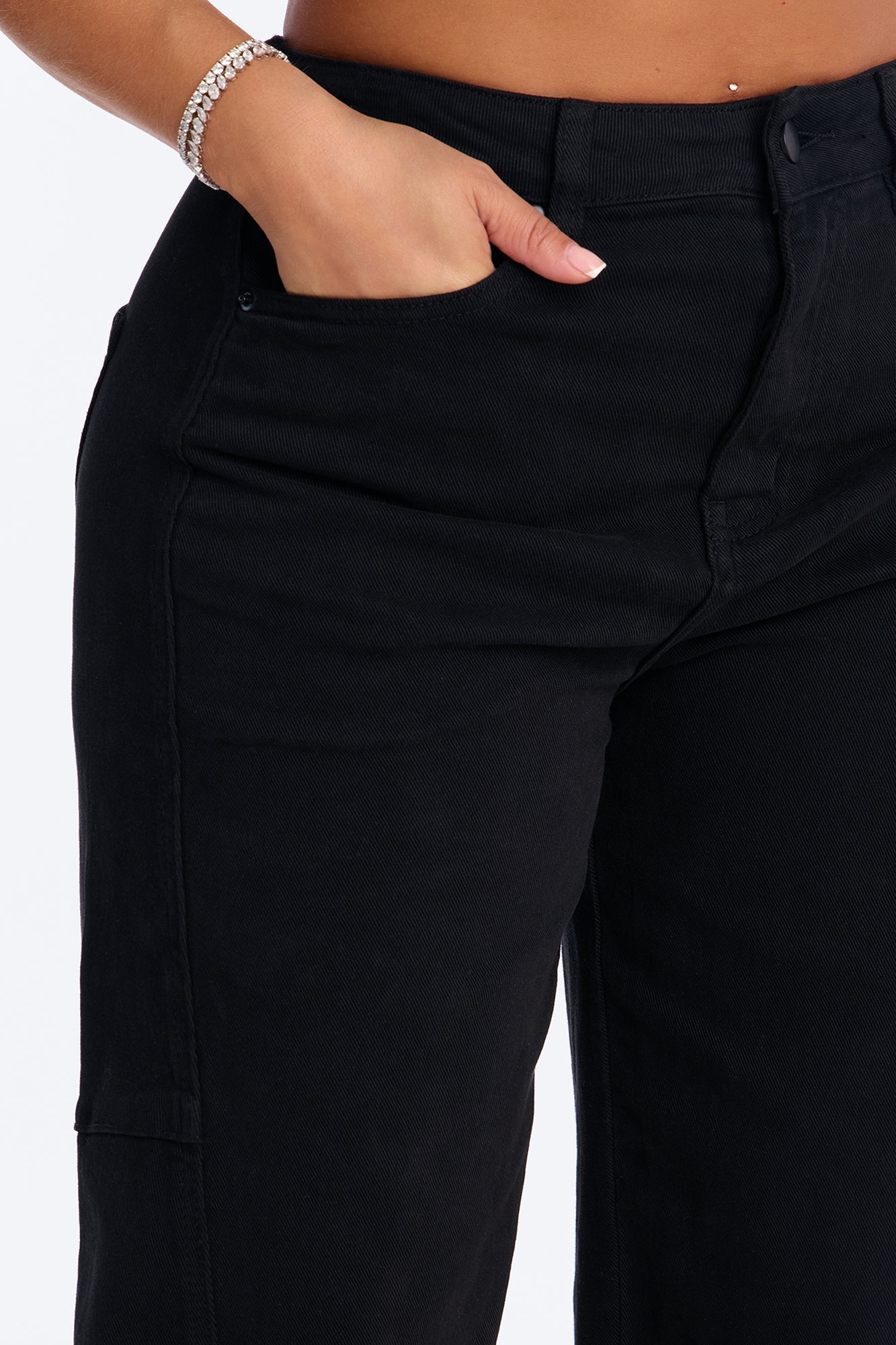 Palisades Stretch Mom Jeans - Black