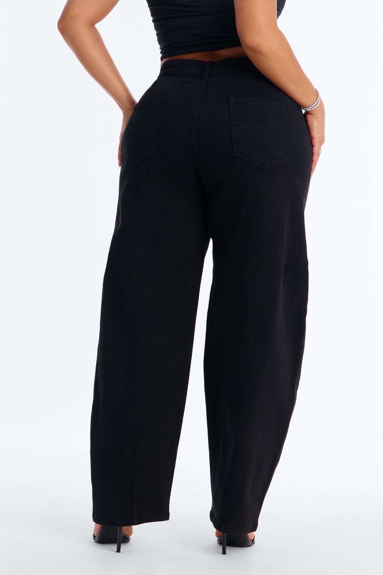 Palisades Stretch Mom Jeans - Black