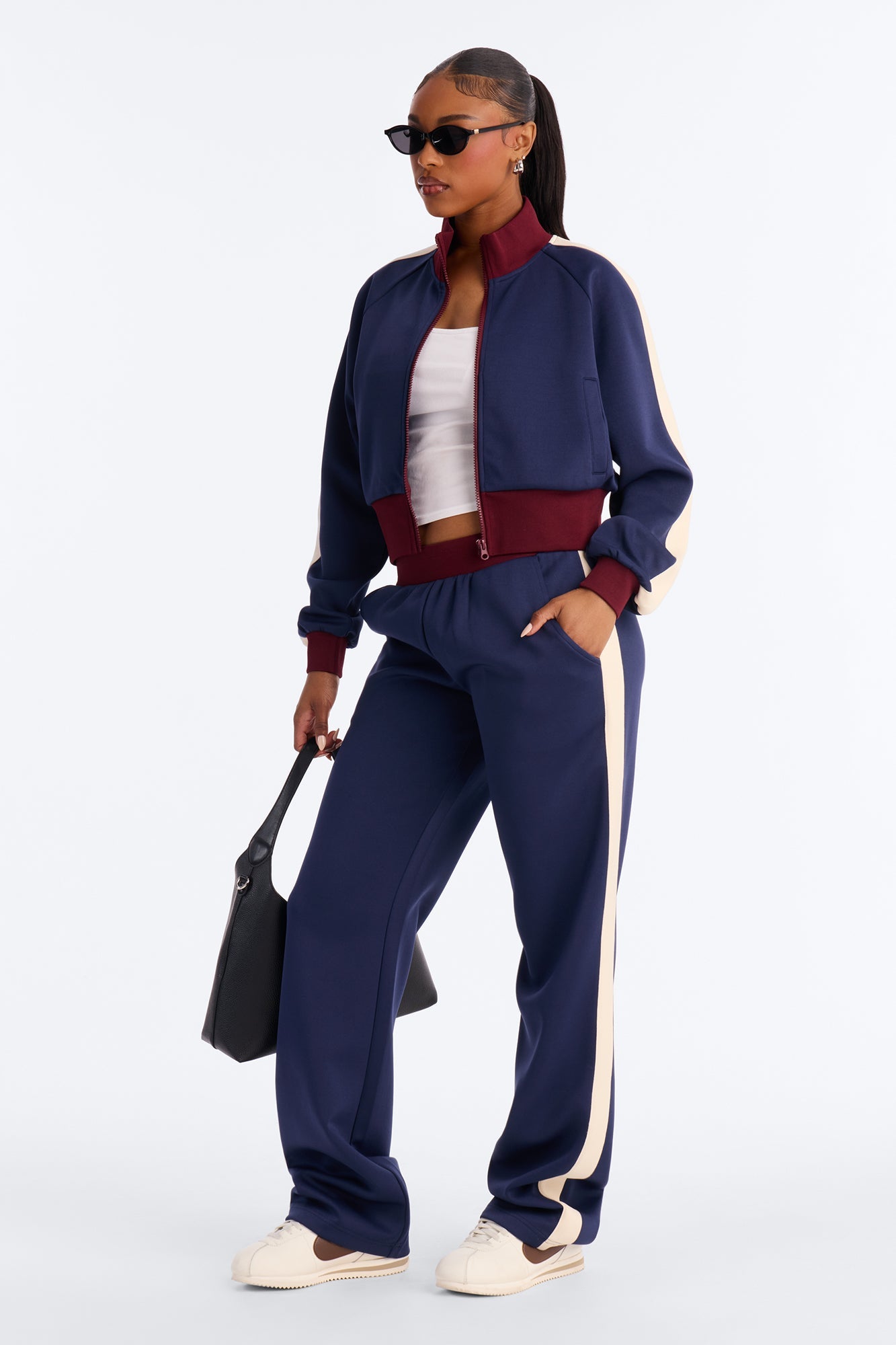 Power Trip Scuba Funnel Neck Jacket - Navy/combo
