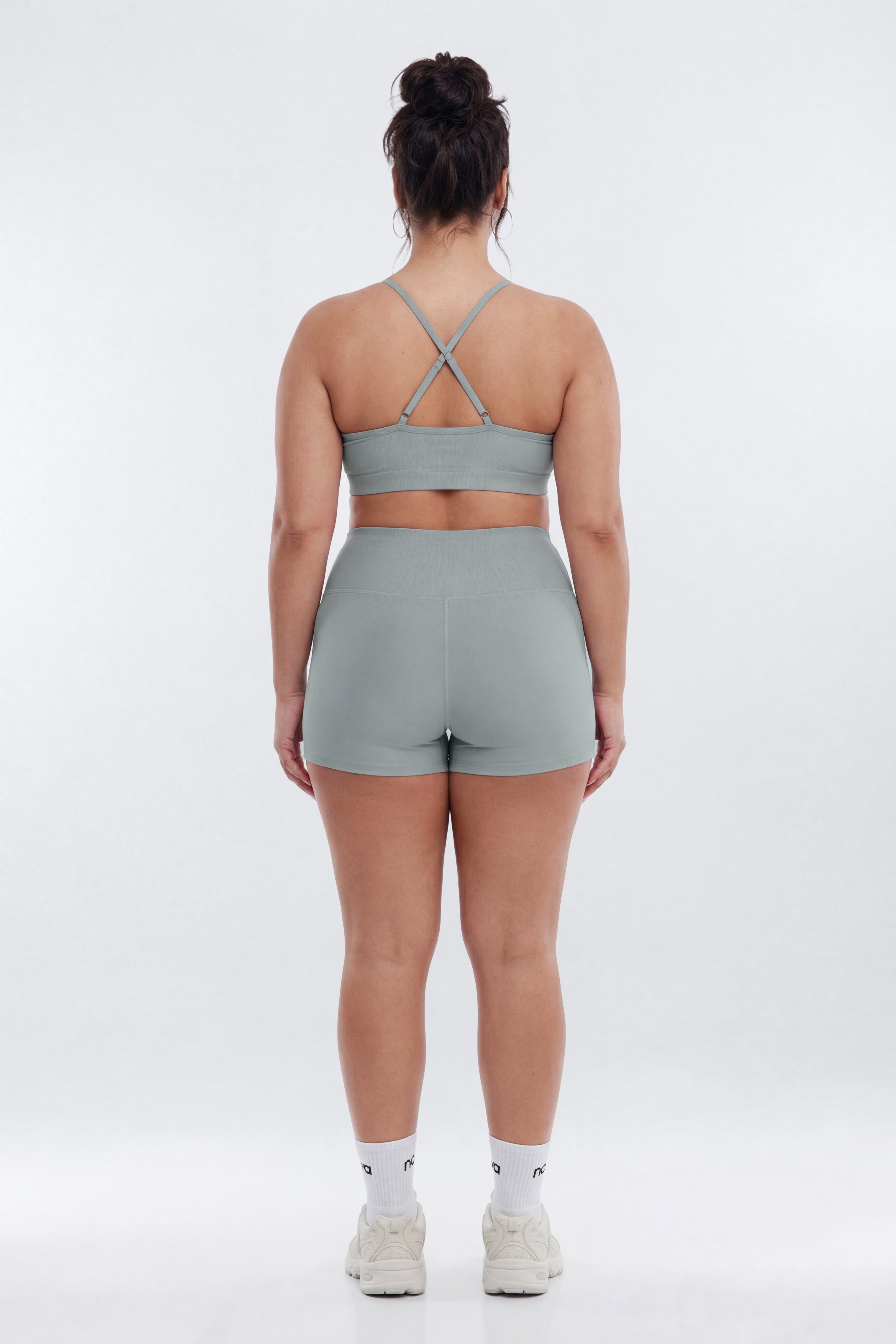 AirSculpt™ 3″ Mid Rise Biker Short - Steel