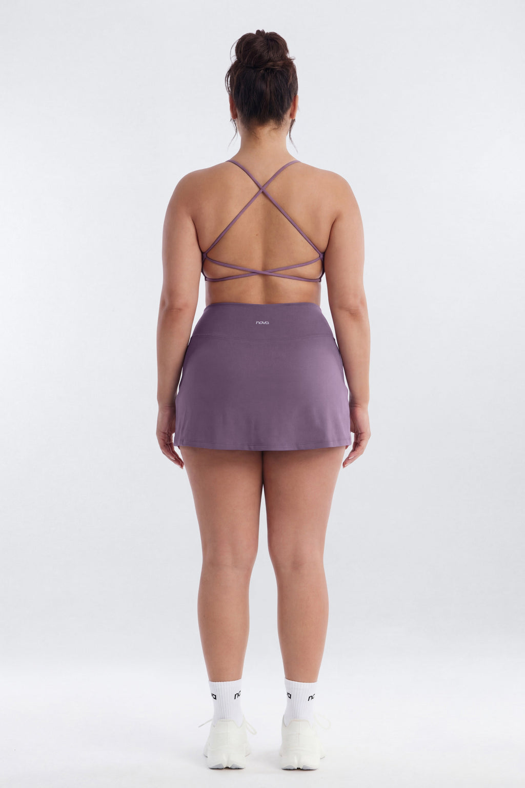 CloudForm™ Front Wrap Sports Mini Skort - Iris