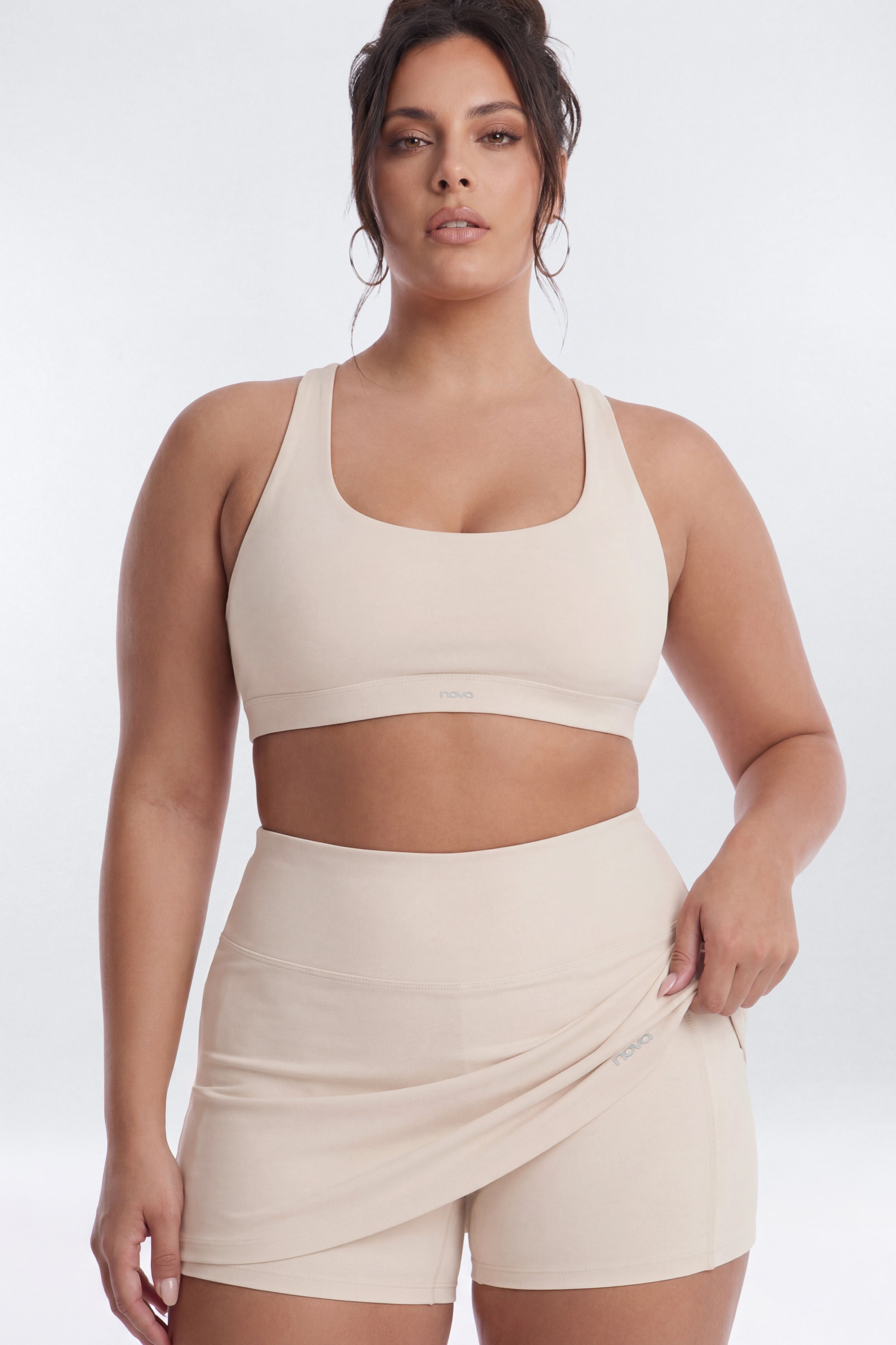 AirSculpt™ Mid Rise Mini Skort - Oat Milk