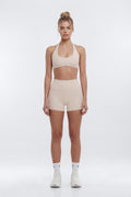 AirSculpt™ 3″ Mid Rise Biker Short - Oat Milk