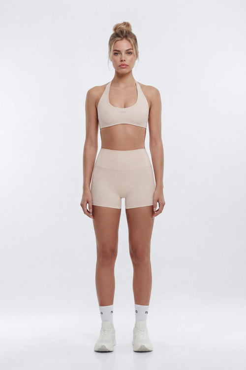 AirSculpt™ 3″ Mid Rise Biker Short - Oat Milk
