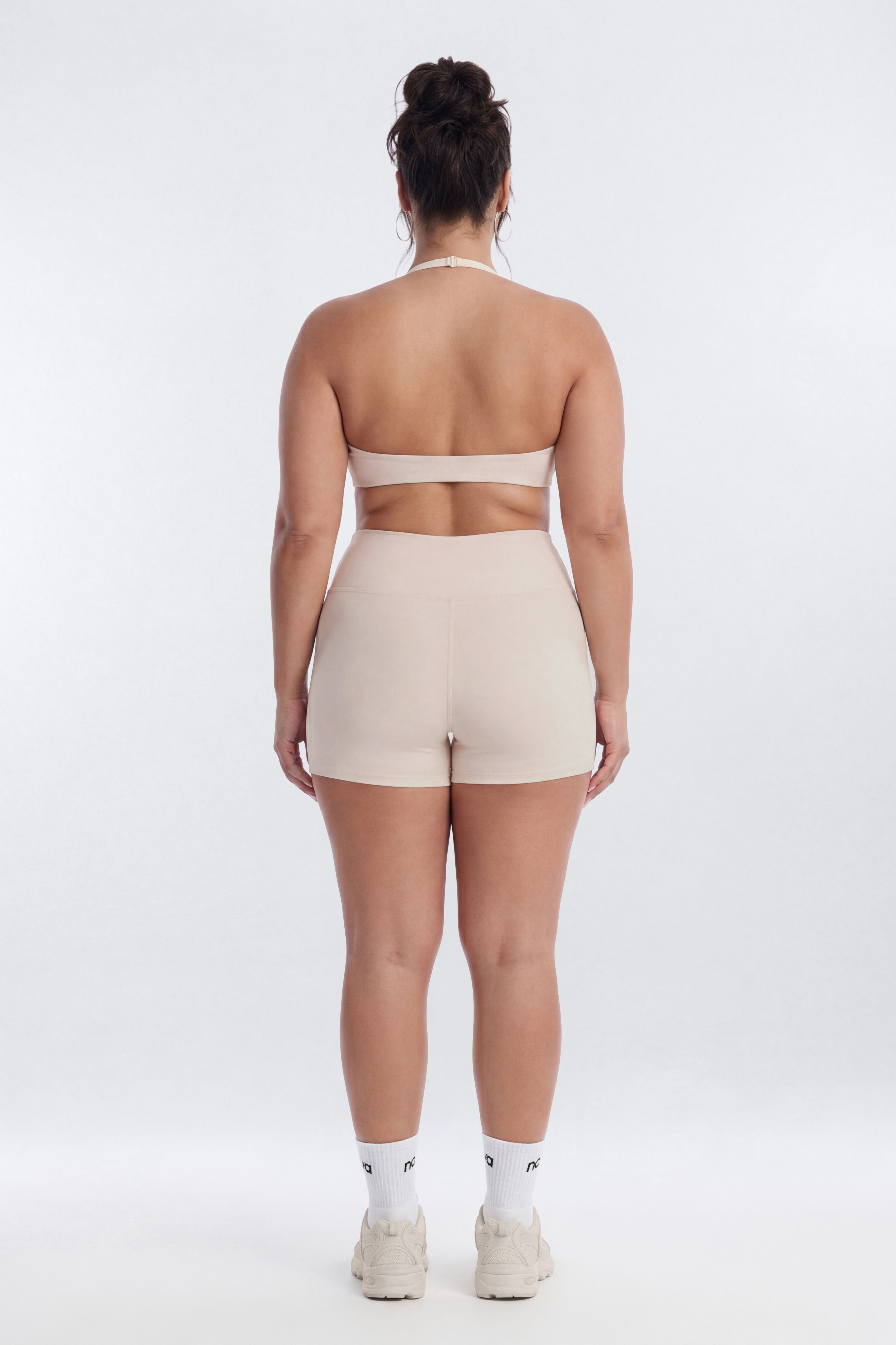 AirSculpt™ 3″ Mid Rise Biker Short - Oat Milk