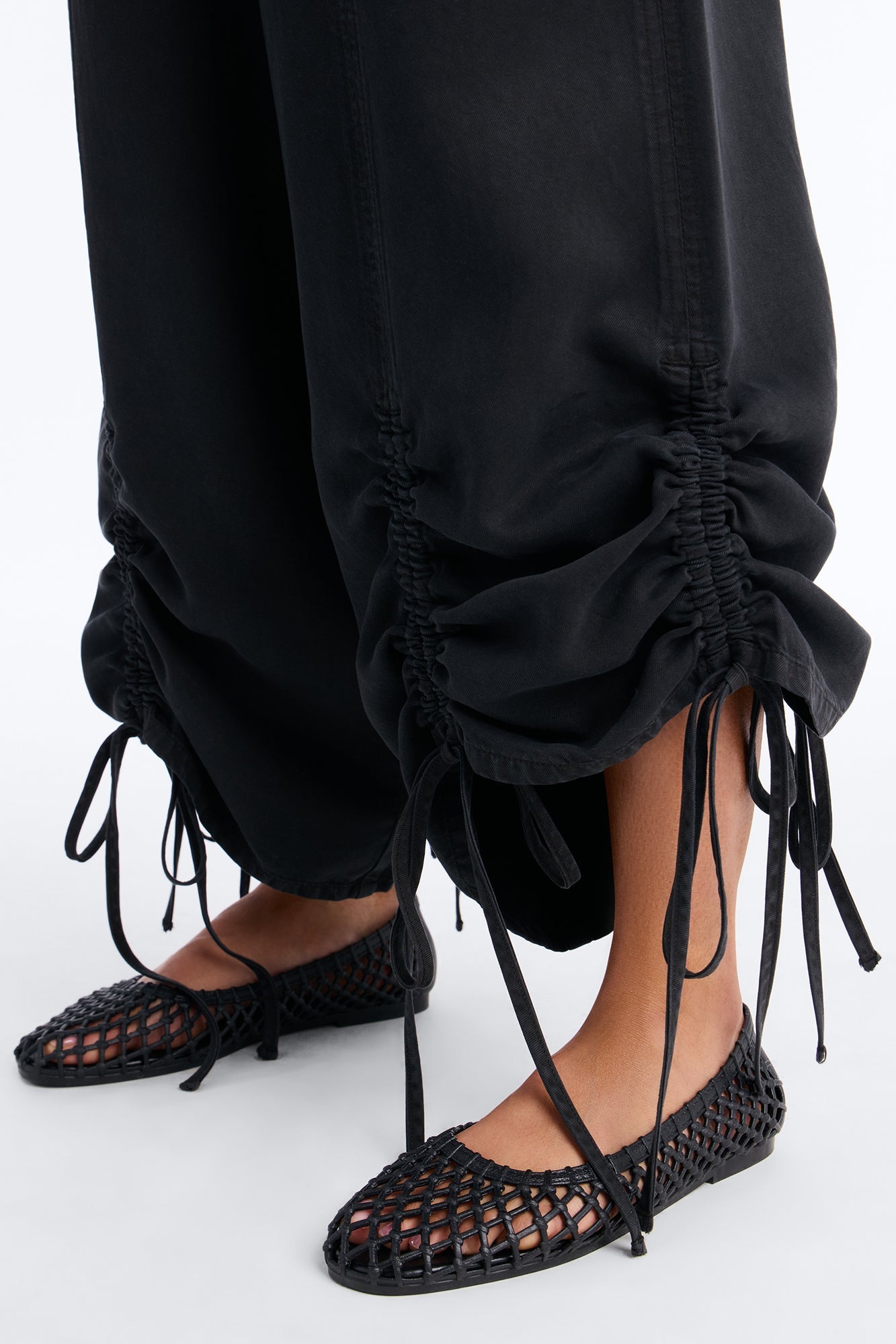 In Too Deep Drapey Denim Overalls - Black