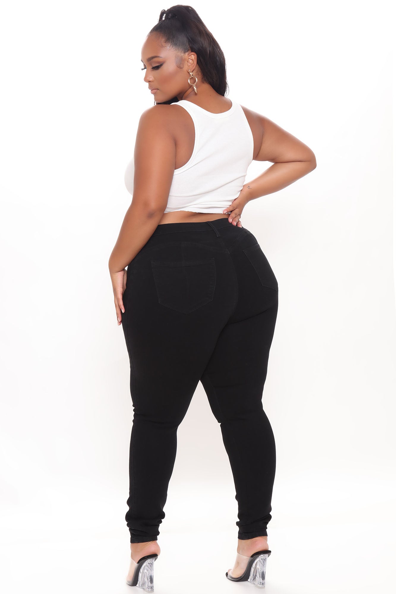 Classic Beauty Booty Lifter Skinny Jeans - Black