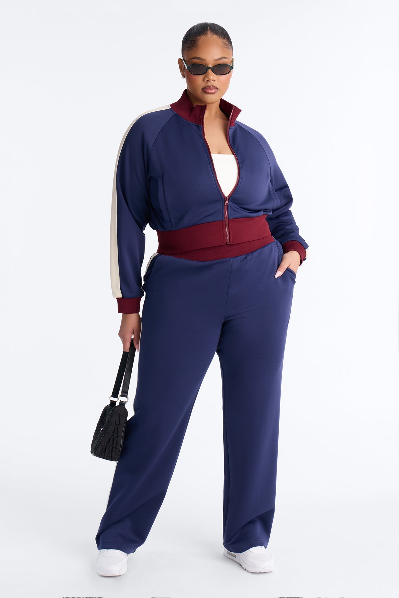 Power Trip Scuba Funnel Neck Jacket - Navy/combo