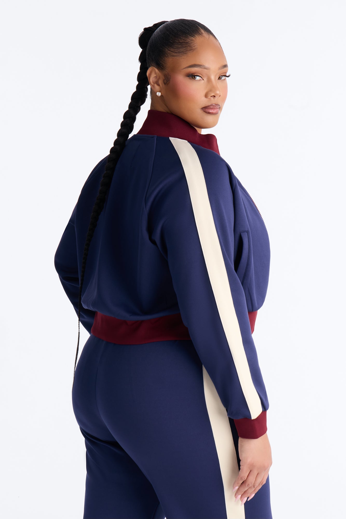 Power Trip Scuba Funnel Neck Jacket - Navy/combo
