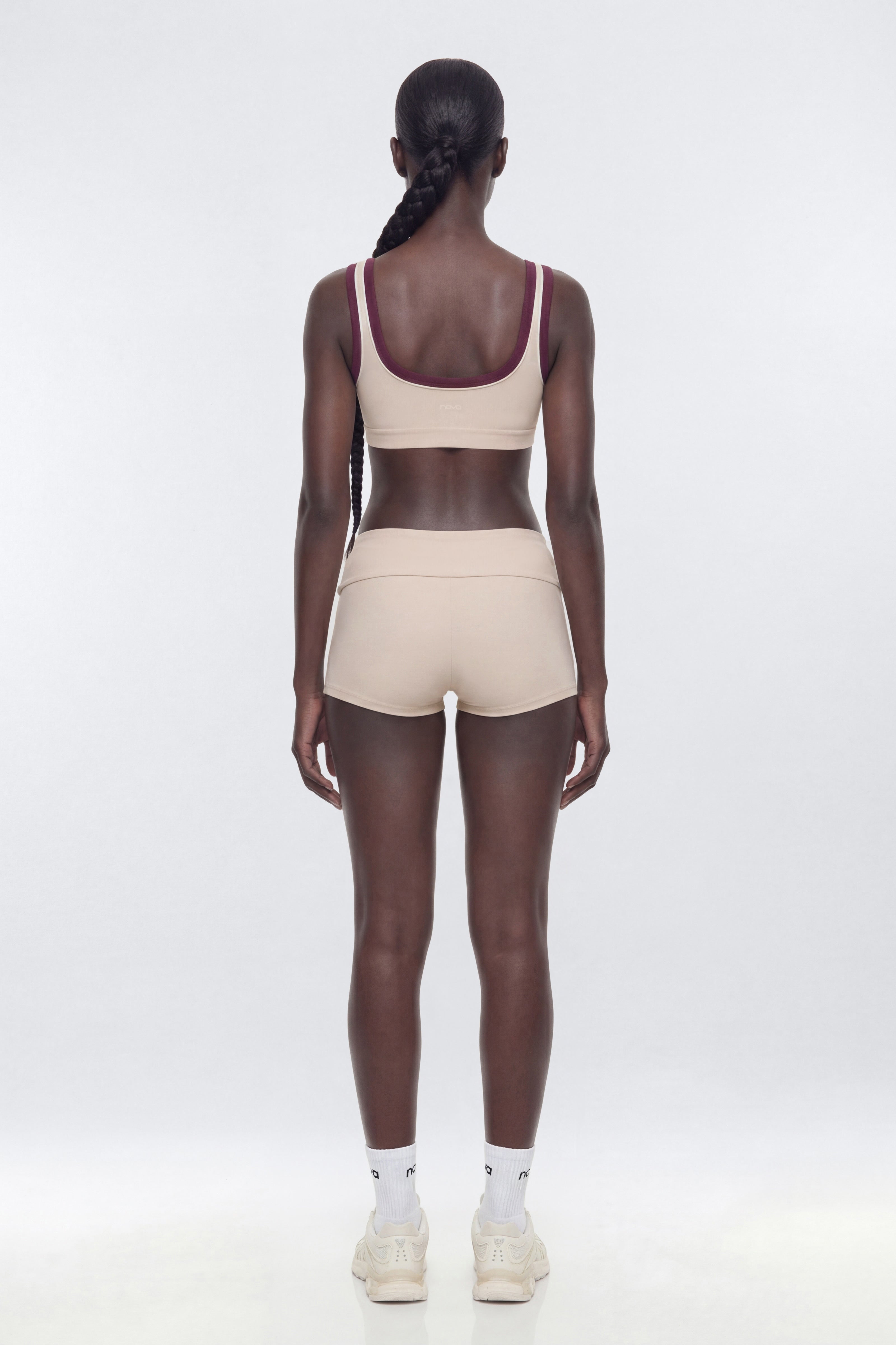 ButterSoft™ 3″ Foldover Biker Short - Oat Milk