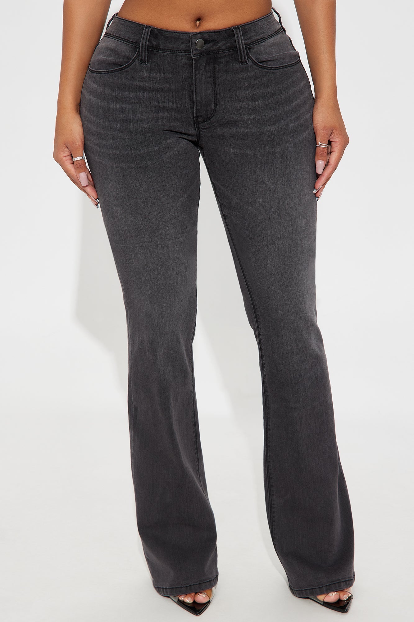 Tall Lost Without You Soft Stretch Bootcut Jeans - Black Wash