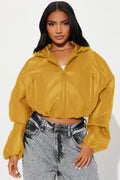 Young Mogul Faux Leather Jacket - Mustard