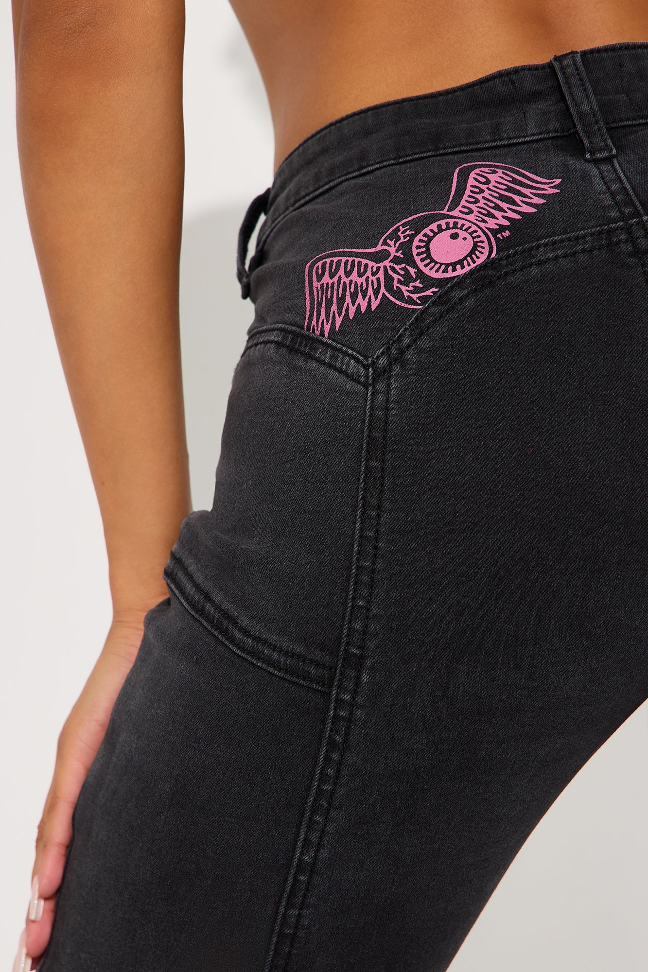 Von Dutch Moto Bootcut Jeans - Black Wash