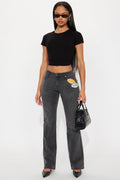 Von Dutch Originals Low Rise Bootcut Jeans - Black Wash