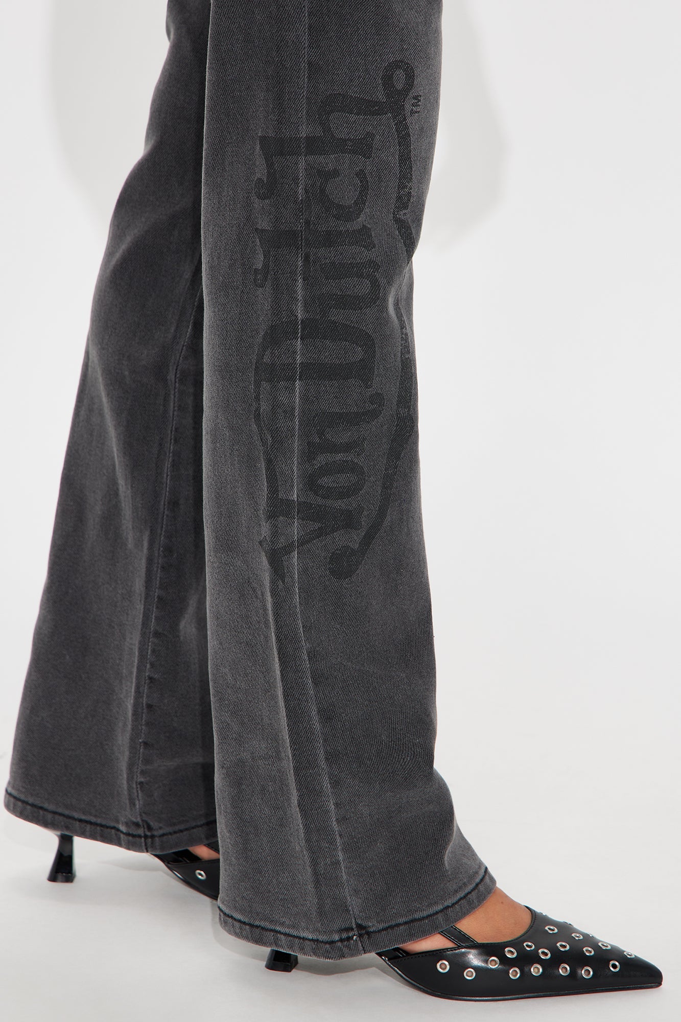 Von Dutch Originals Low Rise Bootcut Jeans - Black Wash