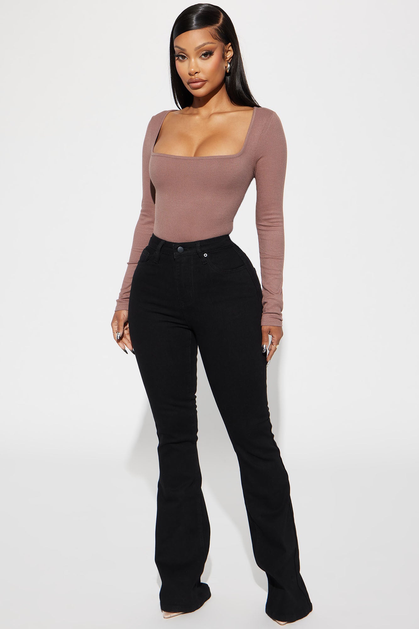 Harper Sculpting Stretch Flare Jeans - Black