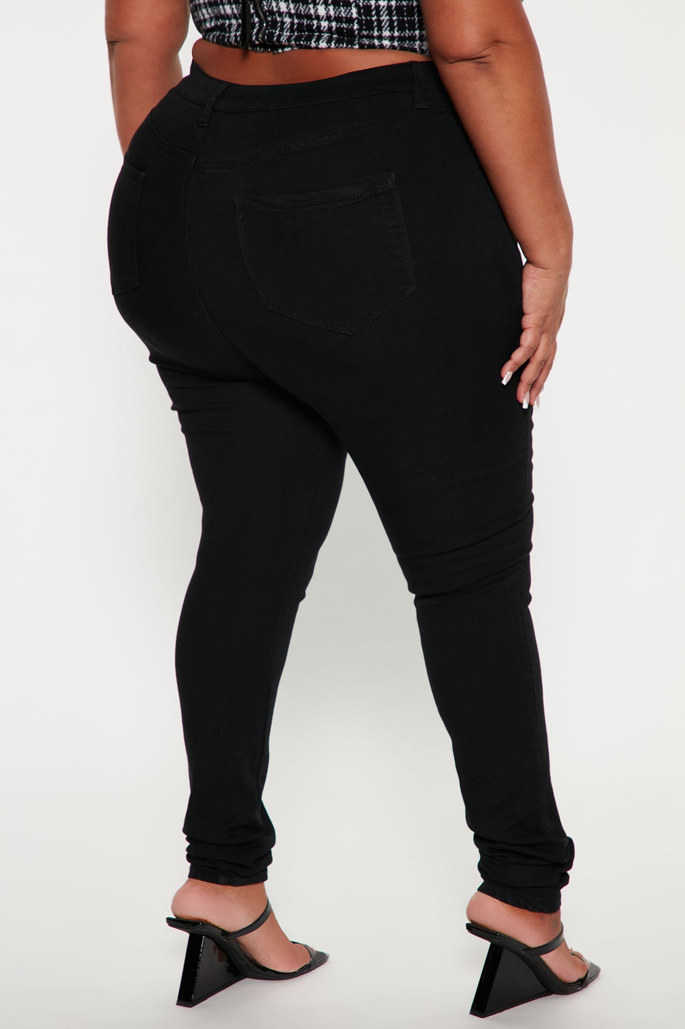 Tall Classic High Waist Skinny Jeans - Black