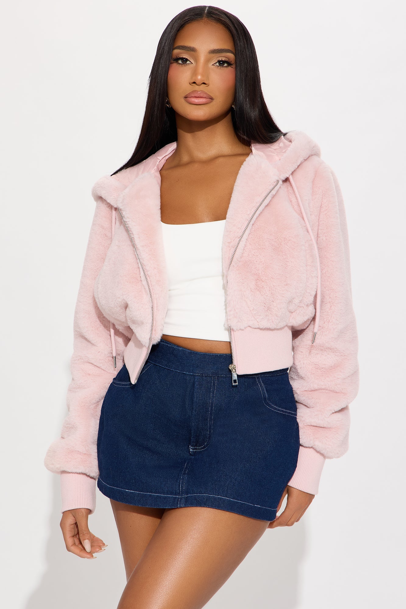 Keep Me Warm Faux Fur Jacket - Mauve