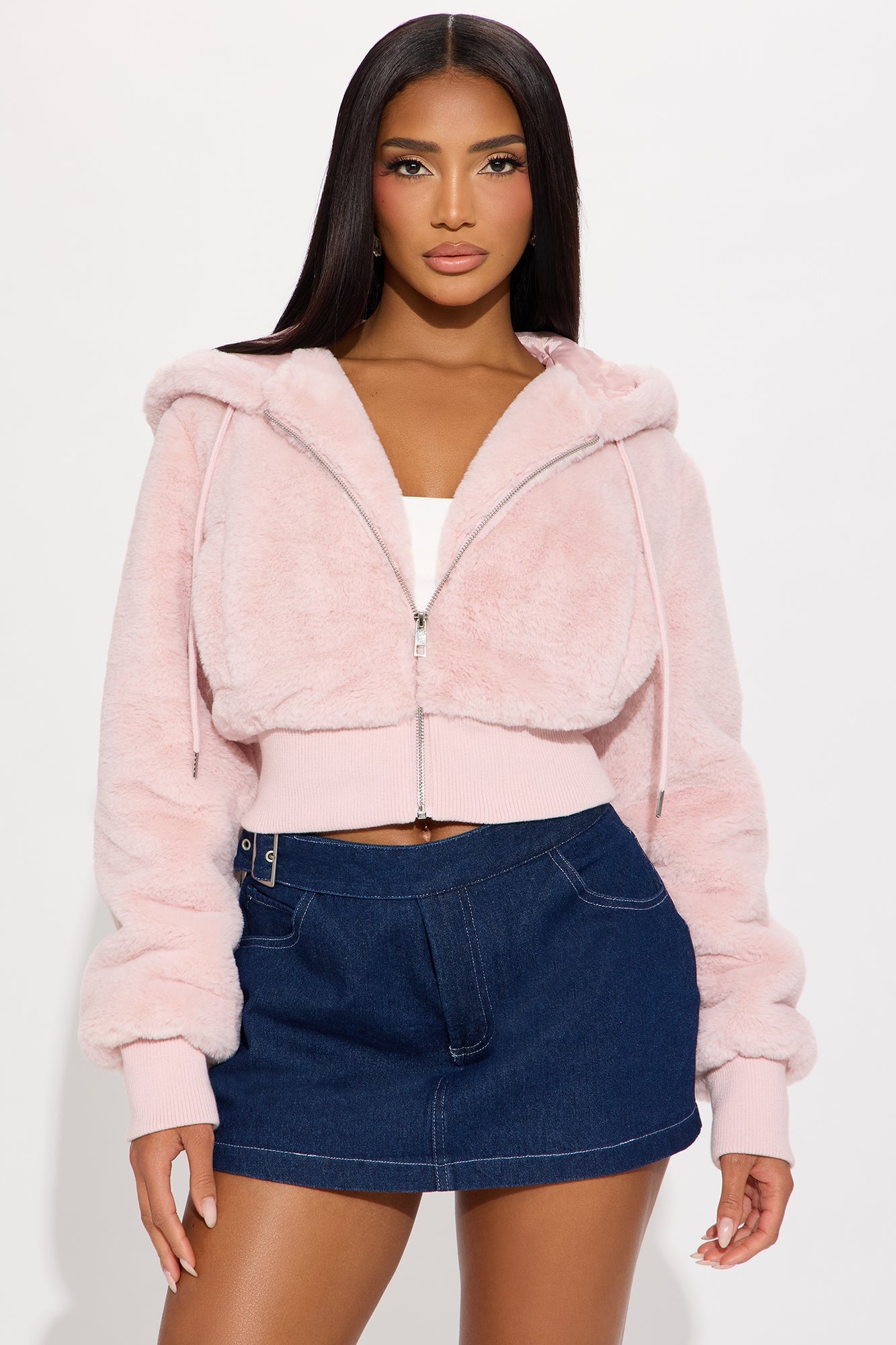 Keep Me Warm Faux Fur Jacket - Mauve