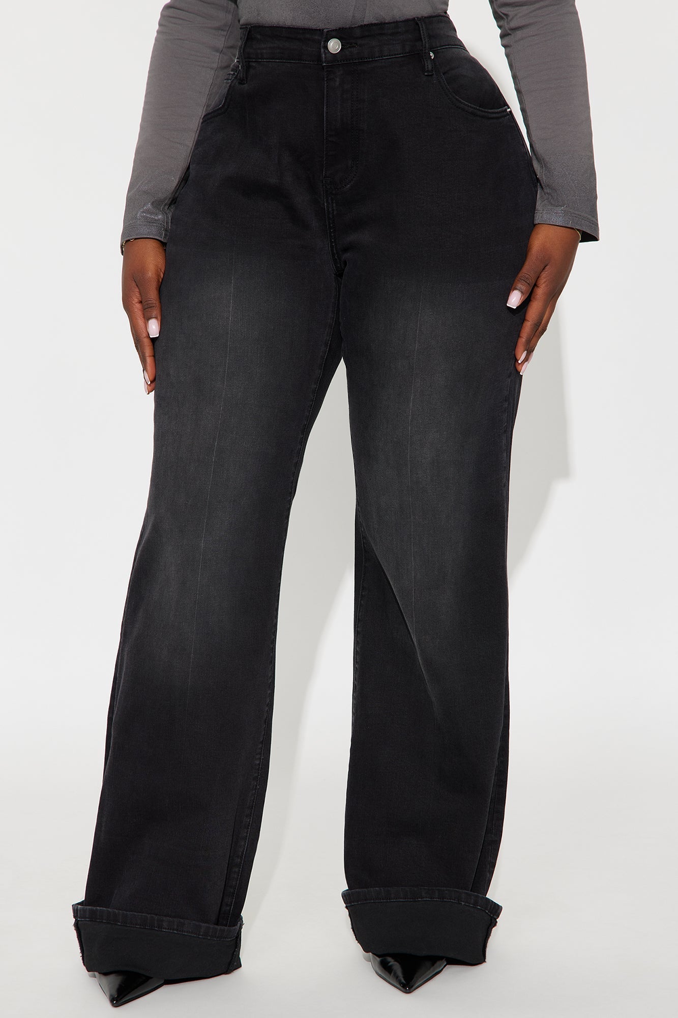 It's Clear To See Tinted Stretch Straight Leg Jeans - Black Wash