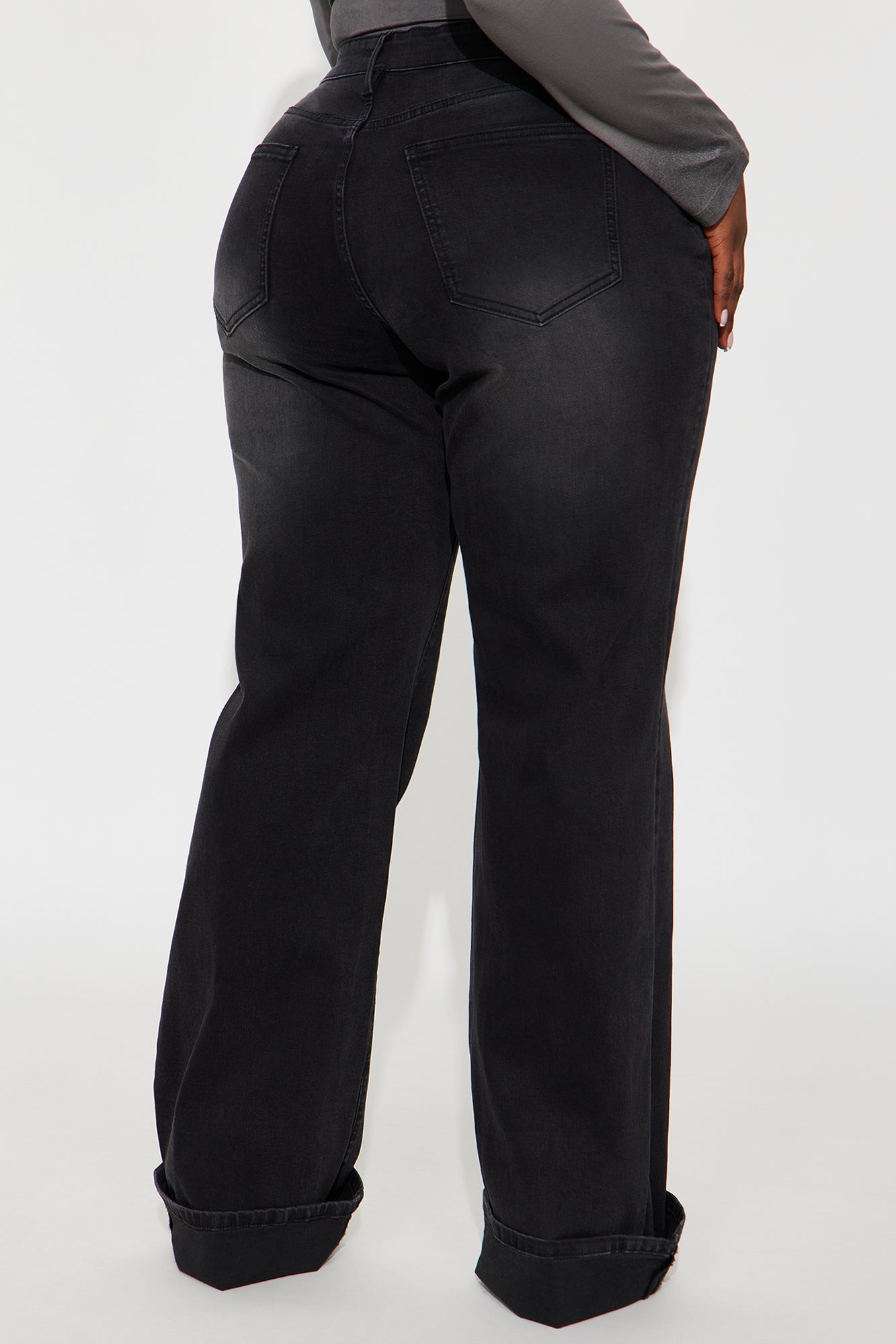 It's Clear To See Tinted Stretch Straight Leg Jeans - Black Wash