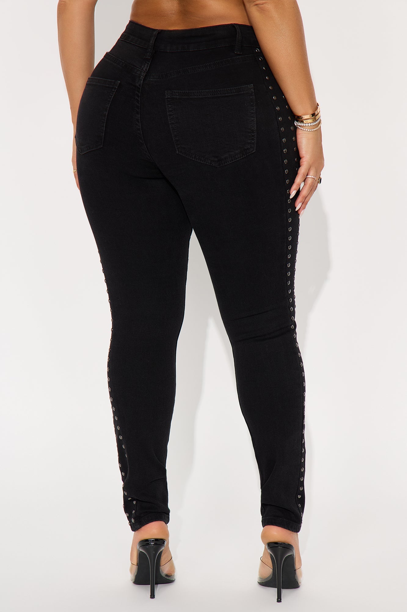 Kate Studded Skinny Jeans - Black