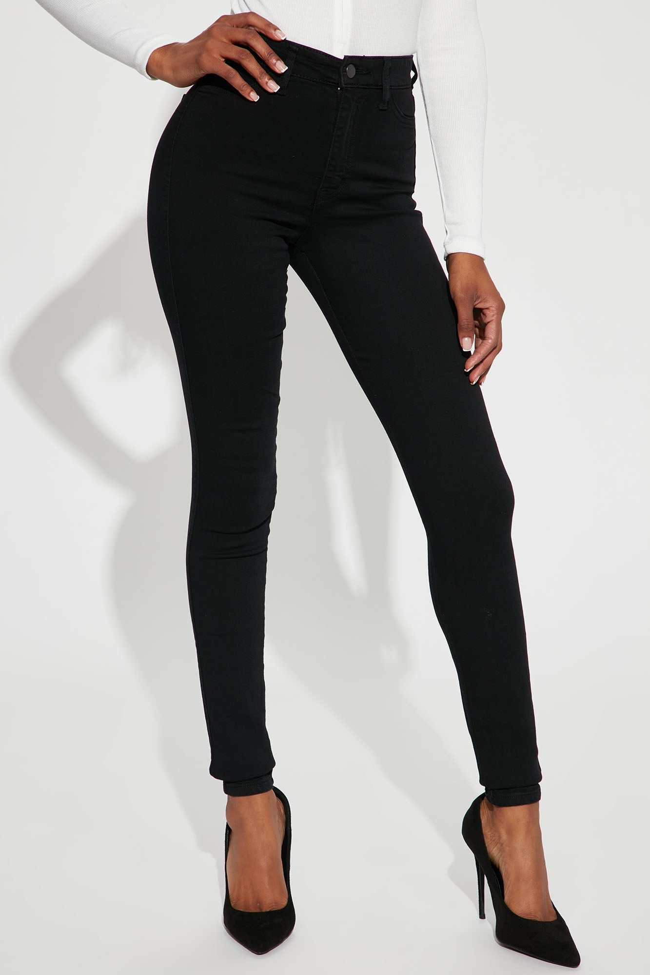 Tall Classic High Waist Skinny Jeans - Black