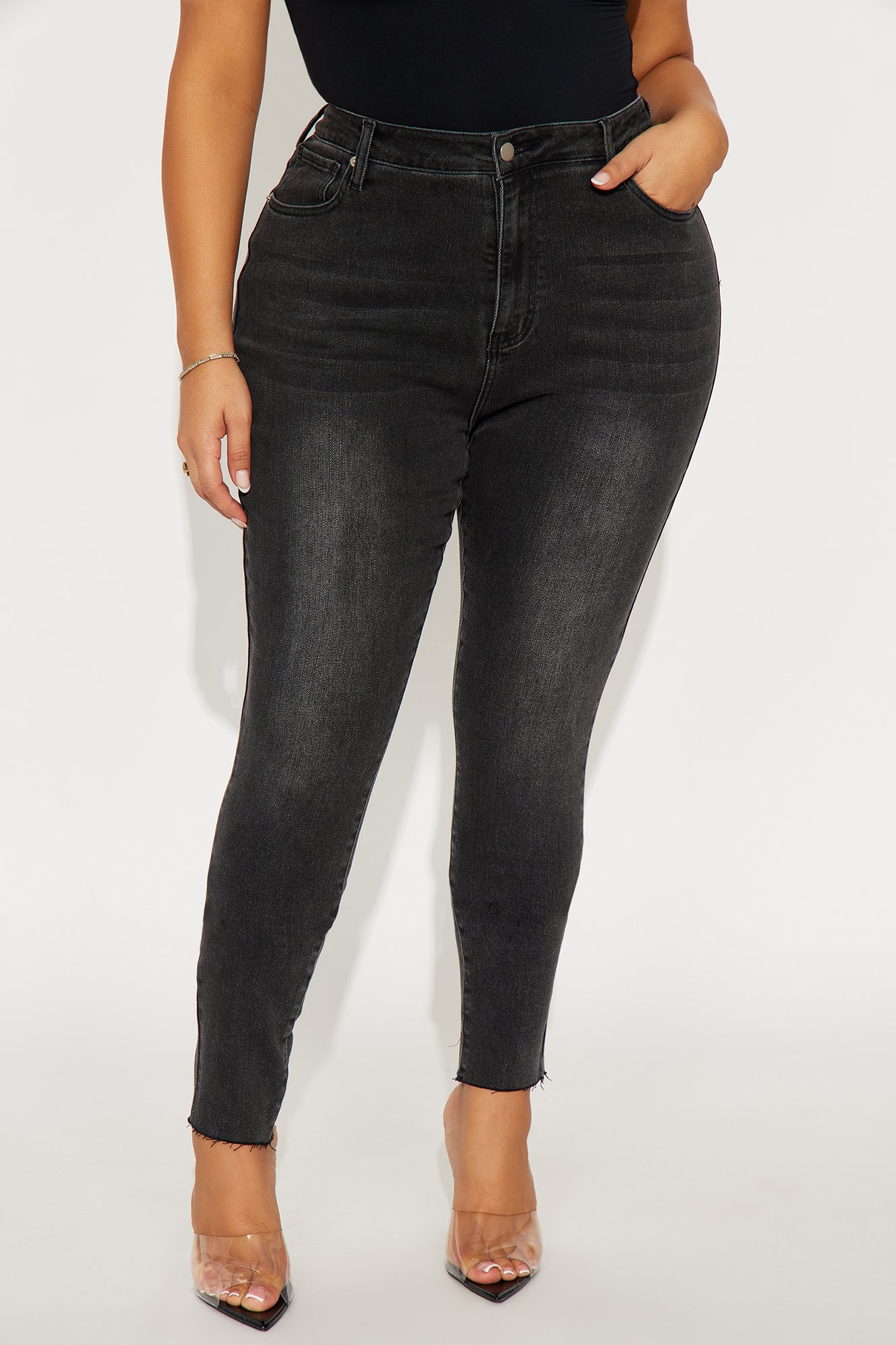 Tall In My Prime High Waist Skinny Jeans - Black