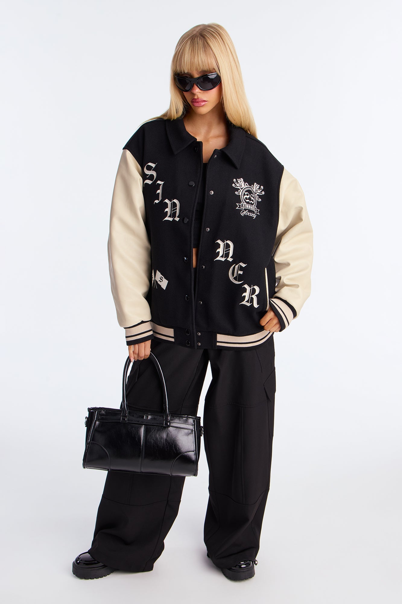 Sinner Society Varsity Jacket - Black/combo