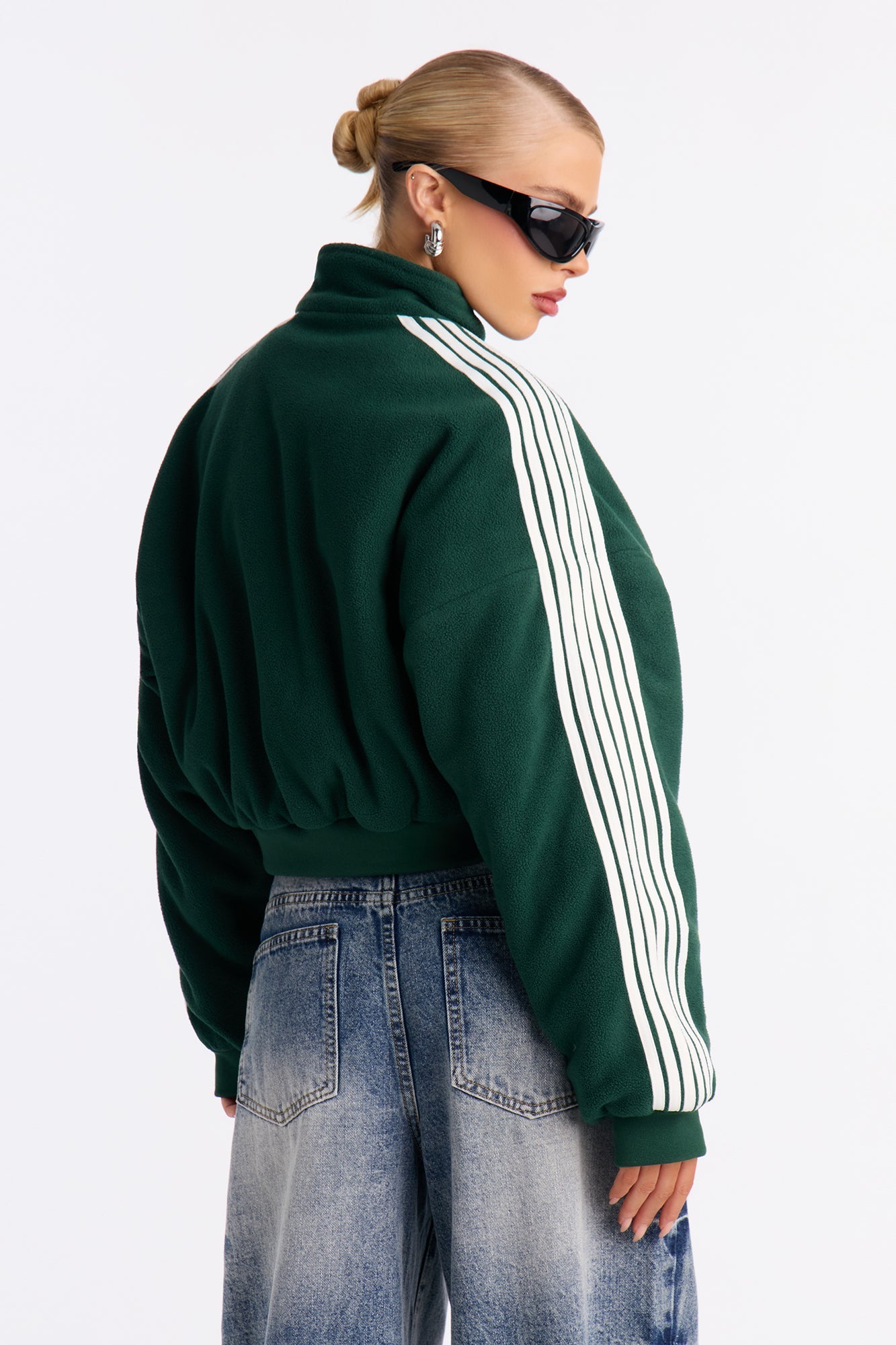 Game Play Stripes Bomber Jacket - Hunter