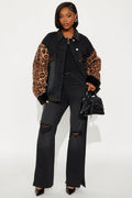 Doubling Down Ripped Flare Jeans - Black Wash