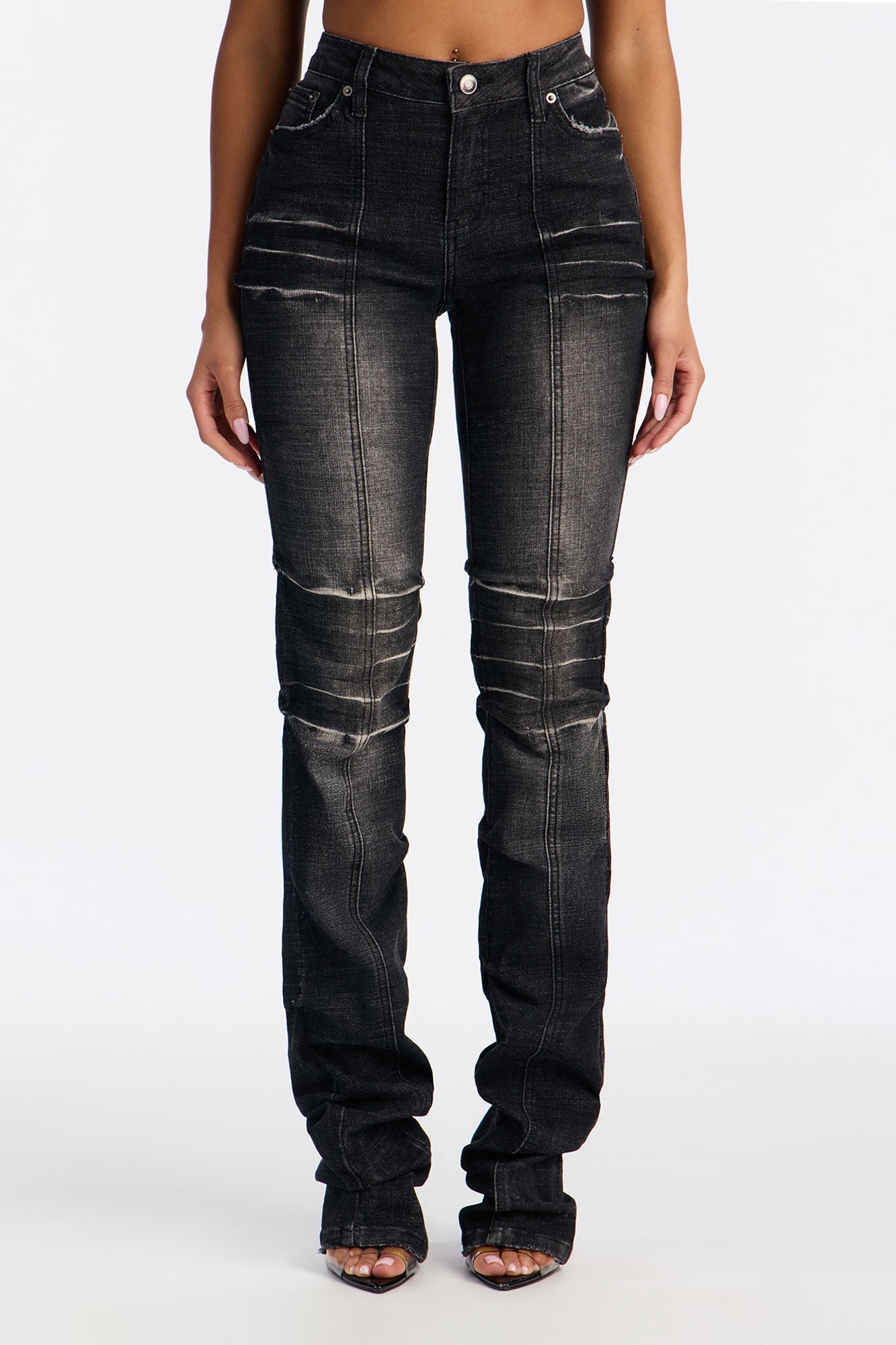 Main Act Stacked Stretch Jeans - Black Wash