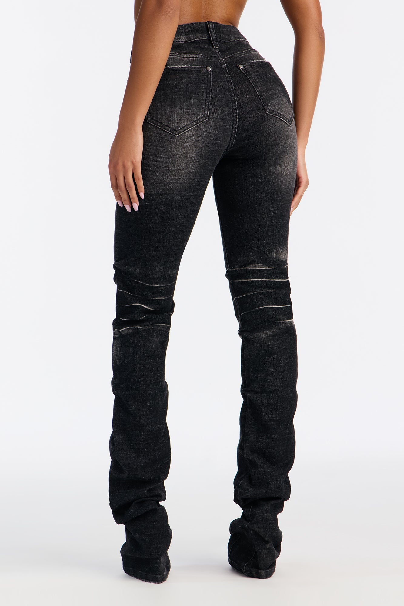 Main Act Stacked Stretch Jeans - Black Wash