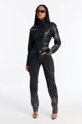 Smash Hit Seaming Straight Leg Jeans - Black Wash