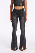 Undeniable Stretch Flare Jeans - Acid Wash Black