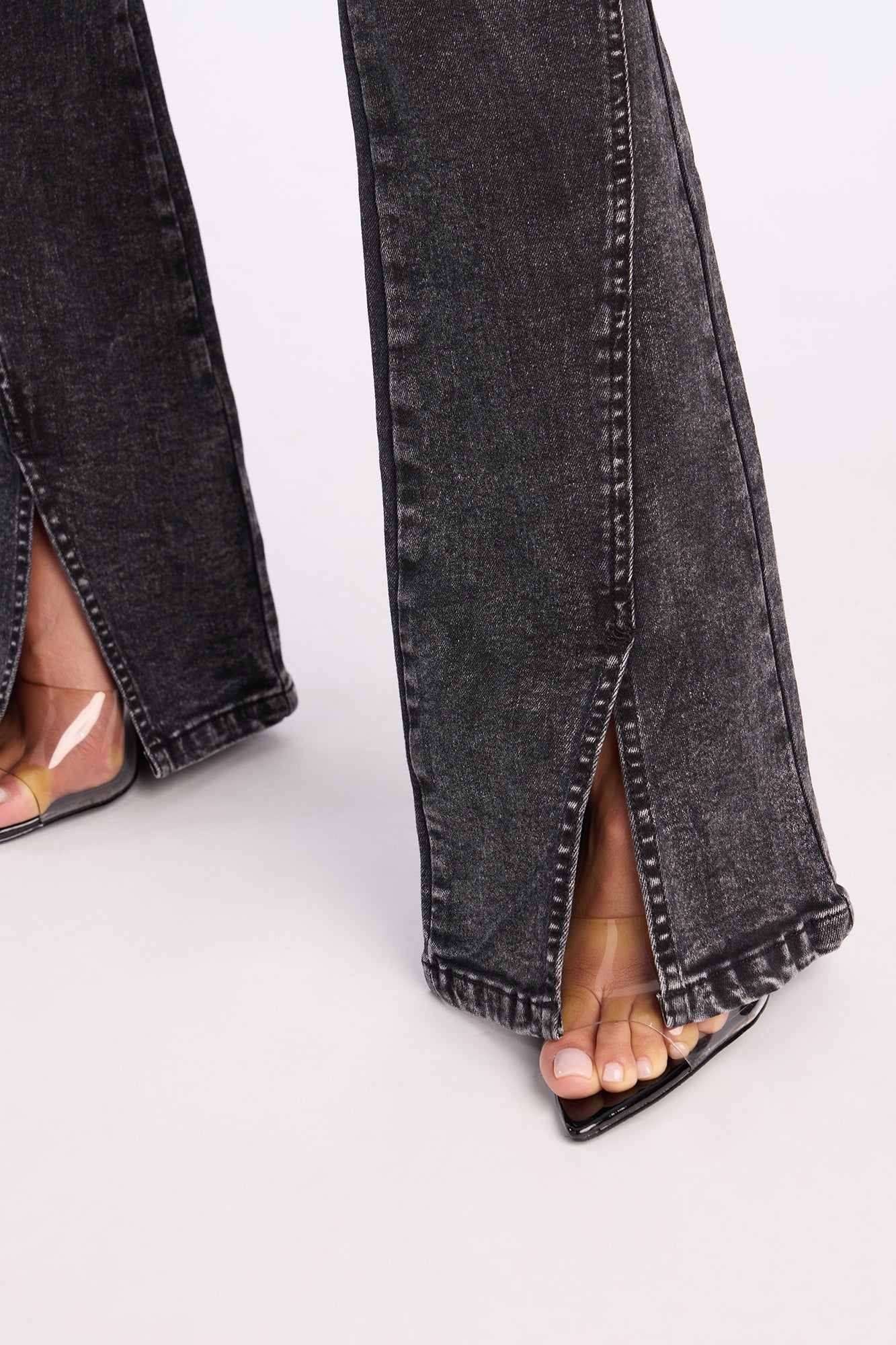 Undeniable Stretch Flare Jeans - Acid Wash Black