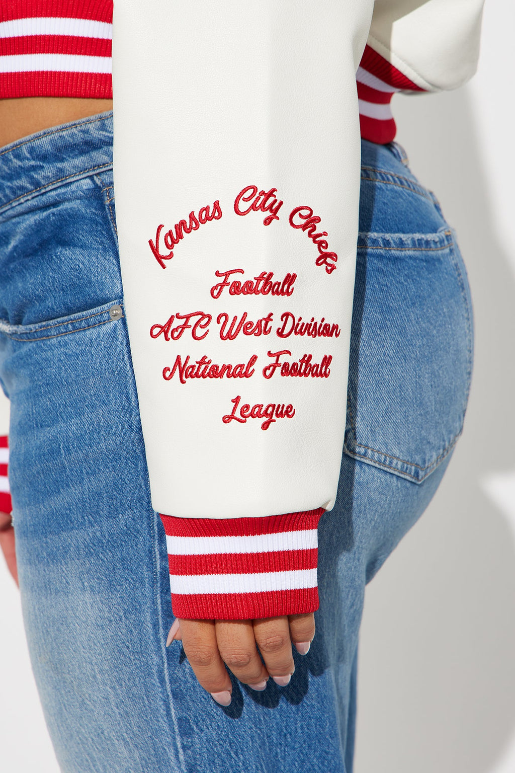 Kansas City Chiefs Bomber Jacket - Cream