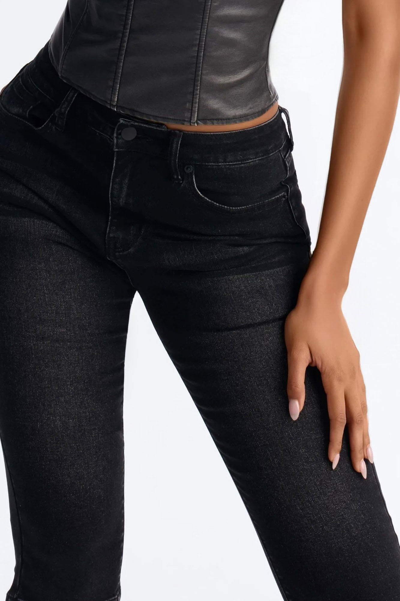 San Diego Skinny Capri Jeans - Black