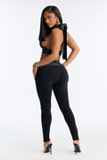 Make A Setlist Belted Skinny Jean - Black Wash