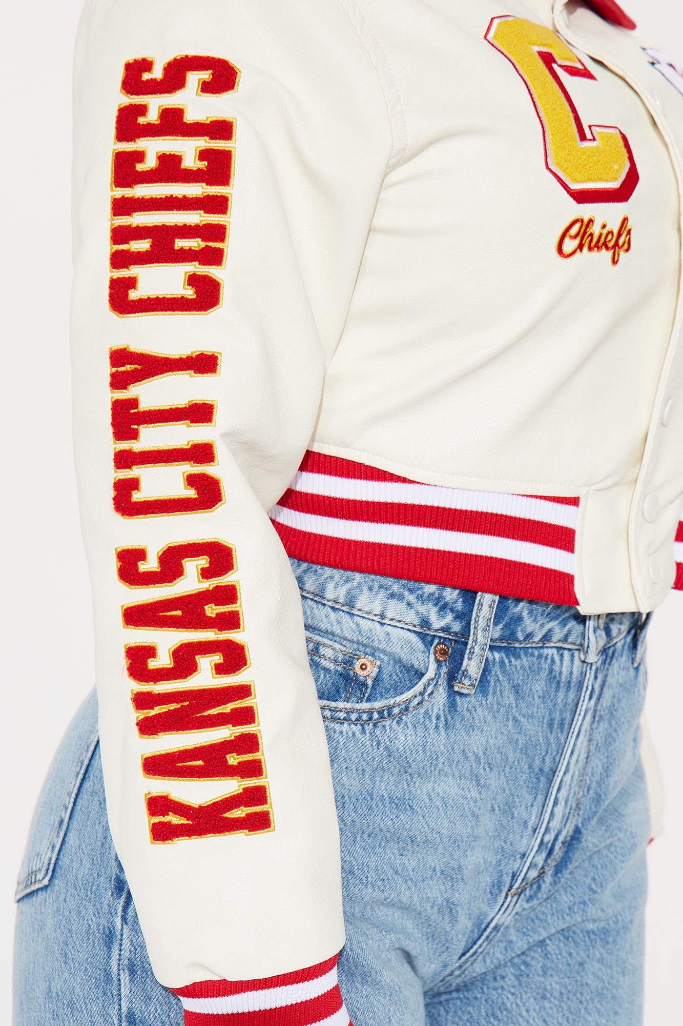 Kansas City Chiefs Bomber Jacket - Cream