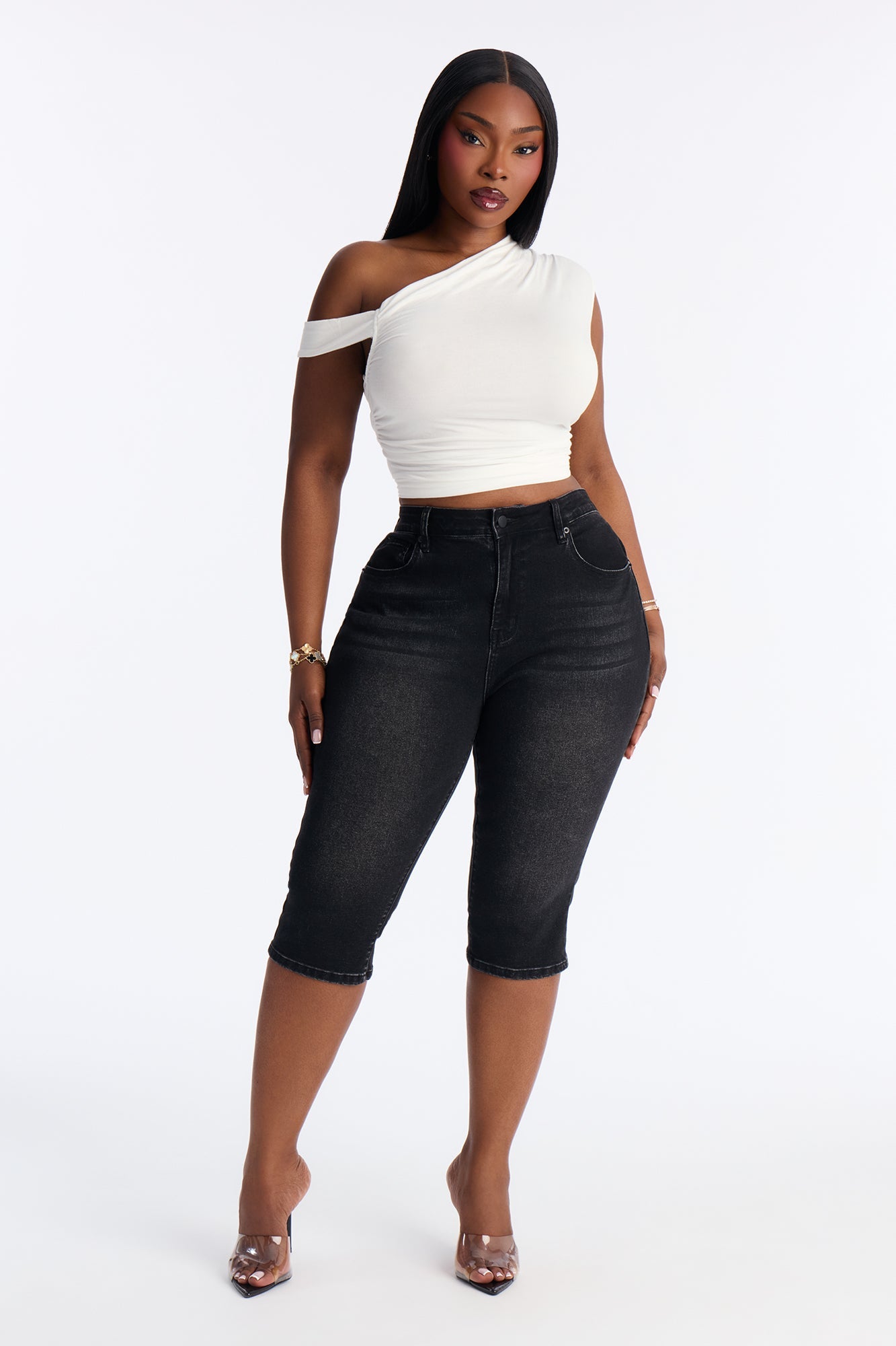 San Diego Skinny Capri Jeans - Black